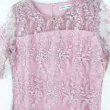 Dress Code เดรสลูกไม้แขนสามส่วน | Lace Dress with 3/4 Sleeves สีชมพู