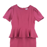 Dress Code เดรสแต่งระบายเอวแขนสั้น | Ruffle Dress with Short Sleeves สีแดง