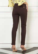 Lady Plus กางเกงขายาว | Long Pants 6085PL สีน้ำตาลโกโก้