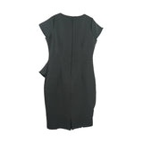 Dress Code เดรสกระโปรงแต่งระบายเฉียง | Sleeveless Ruffle Dress สีดำ