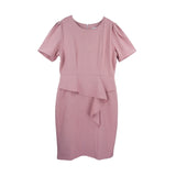 Dress Code เดรสระบายขอบเอวแขนสั้น | Short Sleeve Dress with Ruffles สีชมพู