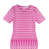 Dress Code เดรสแขนสั้นพิมพ์ลายเชิง | Print Dress with Short Sleeves สีชมพู