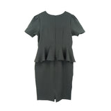 Dress Code เดรสแต่งระบายเอวแขนสั้น | Ruffle Dress with Short Sleeves สีดำ