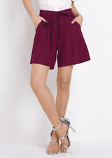 เลดี้พลัส Lady Plus กางเกงเชือกผูกเอว | Belted Bermuda Shorts Pants www.ladyplus.co.th (4945221779596)