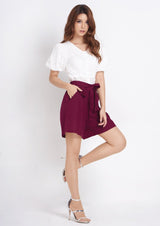 เลดี้พลัส Lady Plus กางเกงเชือกผูกเอว | Belted Bermuda Shorts Pants www.ladyplus.co.th (4945221779596)