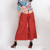 Lady Plus กางเกง Cotton ทรงบาน | Cotton Flare Pants สีส้ม