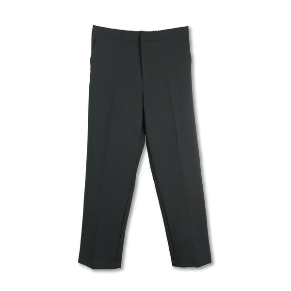 Lady Plus กางเกงขายาว 7 ส่วนเอวสม๊อคหลัง | Cropped Pants with Elastic สีดำ