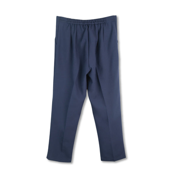 Lady Plus กางเกงขายาว 7 ส่วนเอวสม๊อคหลัง | Cropped Pants with Elastic สีกรมท่า