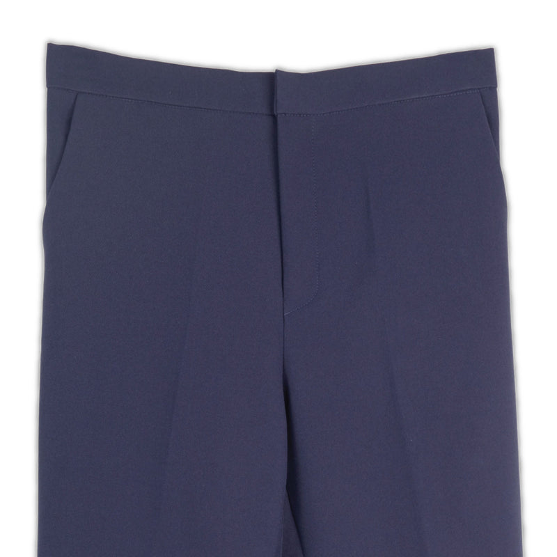 Lady Plus กางเกงขายาว 7 ส่วนเอวสม๊อคหลัง | Cropped Pants with Elastic สีกรมท่า