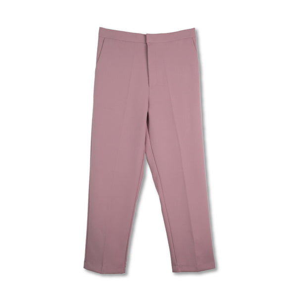 Lady Plus กางเกงขายาว 7 ส่วนเอวสม๊อคหลัง | Cropped Pants with Elastic สีชมพู