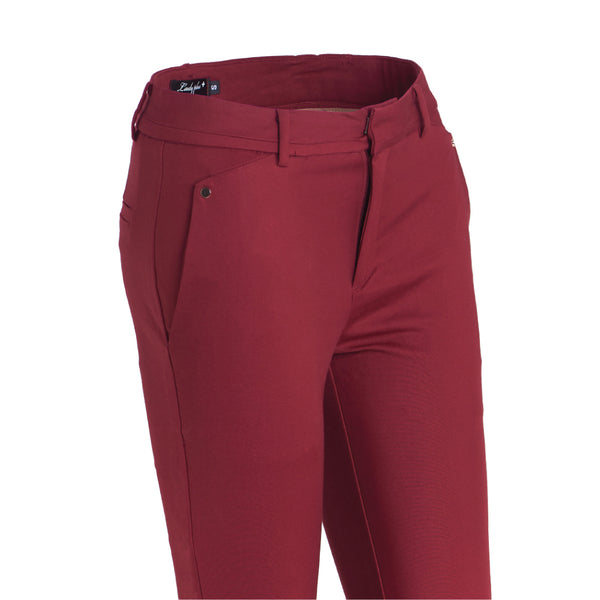 Lady Plus กางเกงขายาว | Long Pants 3002PL สีแดงไวน์