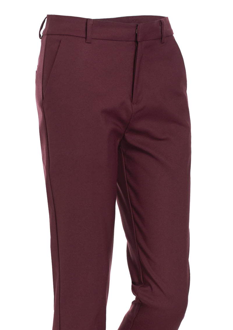 Lady Plus กางเกงขายาว | Long Pants 3003PL สีแดงเชอร์รี่