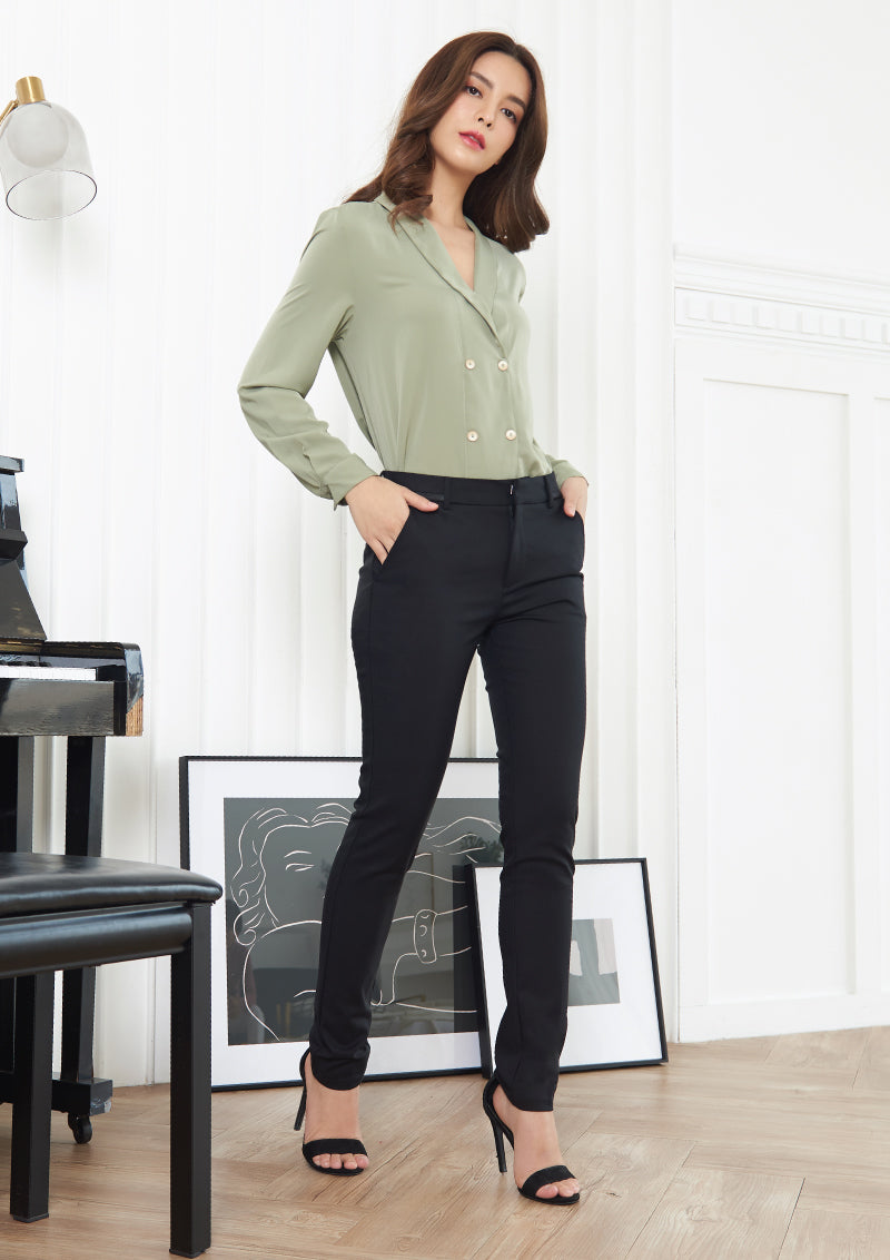 Lady Plus กางเกงขายาว | Long Pants 6065PL สีดำ