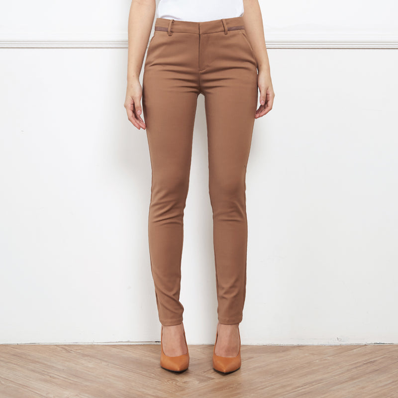 Lady Plus กางเกงขายาว | Long Pants 6065PL สีน้ำตาล