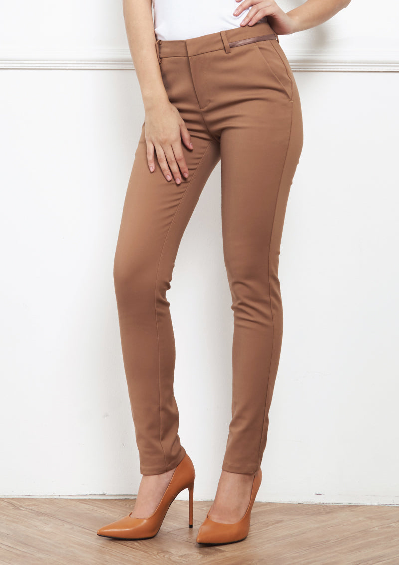 Lady Plus กางเกงขายาว | Long Pants 6065PL สีน้ำตาล