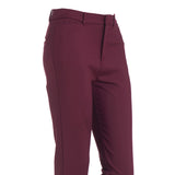 Lady Plus กางเกงขายาว 7 ส่วน | Cropped Pants 6072PM สีแดงเชอร์รี่