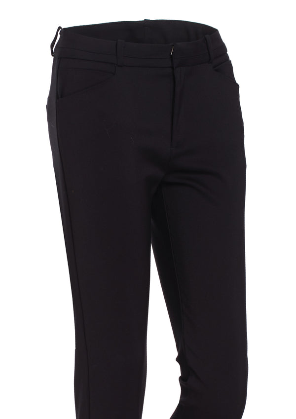 Lady Plus กางเกงขายาว 7 ส่วน | Cropped Pants 9747PM สีดำ