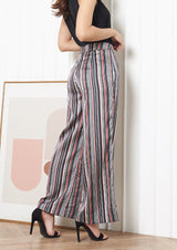 Lady Plus กางเกงขาบานลายริ้ว | Striped Flare Pants