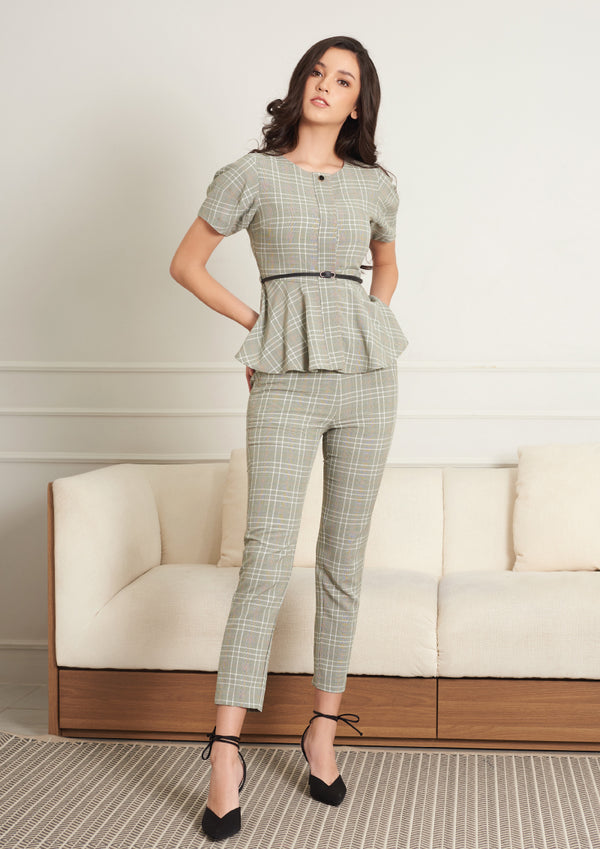 Lady Plus กางเกงลายสก๊อต | Checked Pants (5167183986828)