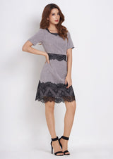 เลดี้พลัส Lady Plus เดรสแต่งขอบลูกไม้ | Dress with Lace Trim Dress www.ladyplus.co.th (4945229774988)