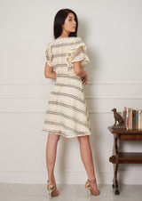 Lady Plus เดรสลูกไม้แขนระบายซ้อน | Lace Dress with Puff Sleeves (5160133329036)