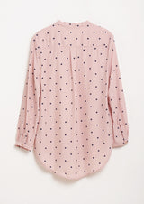 Lady Plus เสื้อคอวีลายจุดแขนยาวแต่งกระดุม | Long Sleeve Polka Dot Blouse with V-Neck (5158496829580)