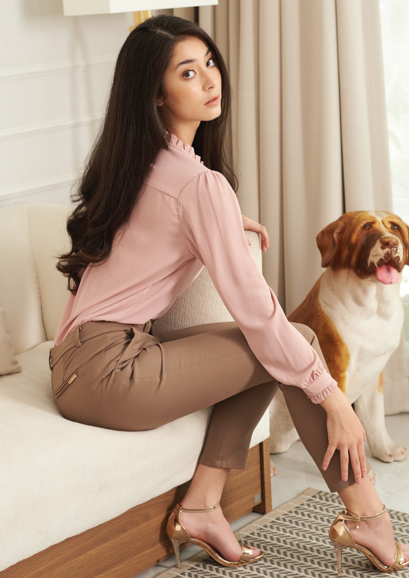 Lady Plus กางเกงขายาว | Long Pants 7047PL สีกากี