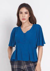 เลดี้พลัส Lady Plus เสื้อชีฟองคอวี | Chiffon V-Neck Blouse Blouse www.ladyplus.co.th (4945224827020)