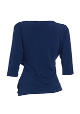 Lady Plus เสื้อยืดตกถ่วงข้าง | Knitted Top with Draped Detail (5076802338956)