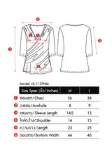 Lady Plus เสื้อยืดตกถ่วงข้าง | Knitted Top with Draped Detail (5076802338956)