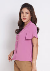 เลดี้พลัส Lady Plus เสื้อชีฟองแขนระบาย | Chiffon Blouse with Ruffled Sleeve Blouse www.ladyplus.co.th (4945218699404)