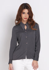 เลดี้พลัส Lady Plus เสื้อเชิ๊ตลายจุด | Polka-dot Shirt Blouse www.ladyplus.co.th (4945218175116)