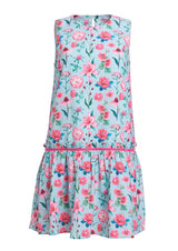 Ohayo เดรสลายดอกไม้ชายระบาย | Floral Print Dress with Ruffle Trim (5120363135116)