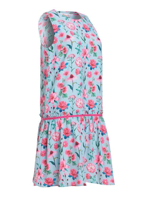 Ohayo เดรสลายดอกไม้ชายระบาย | Floral Print Dress with Ruffle Trim (5120363135116)