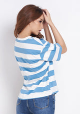 Ohayo เสื้อยืดลายริ้ว | Striped T-Shirt T-Shirt Ohayo Plus โอฮาโย โอฮาโยพลัส โอฮาโย่ โอฮาโย่พลัส (5111383949452)