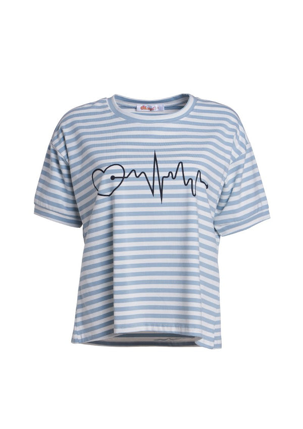 Ohayo เสื้อยืดพิมพ์ลาย | Print T-Shirt F เทา | Grey T-Shirt Ohayo Plus โอฮาโย โอฮาโยพลัส โอฮาโย่ โอฮาโย่พลัส (5111384440972)